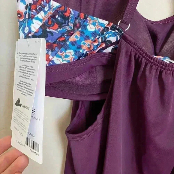 Athleta Geo Blousy Tankini Dress Size 34D/DD - Picture 12 of 13